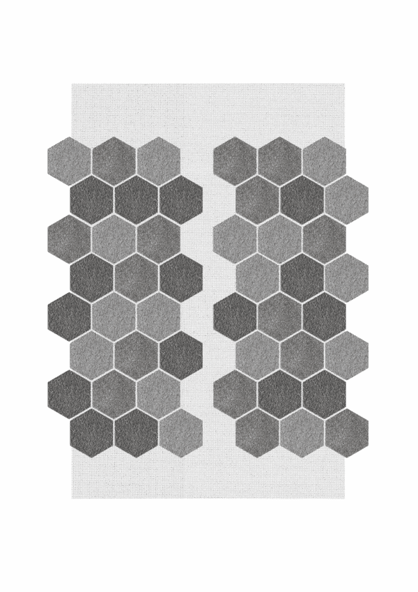 AMK Wandverkleidung Hexagon Mix 200